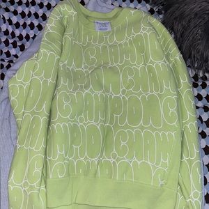 lime green sweatshirt